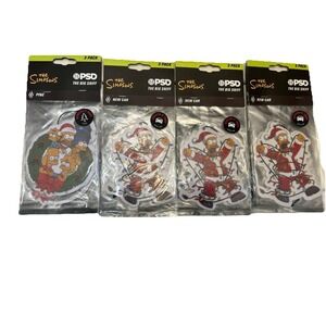 PSD The Big‎ Sniff The Simpsons Christmas Air Freshener 3 Pack Lot Of 4